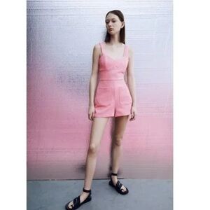 Zara Pink Sleeveless Jumpsuit